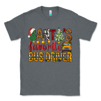 Charcoal Heather Santa's Favorite Bus Driver Classic Tee - BundleAndBundleShop
