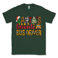 Sports Green Santa's Favorite Bus Driver Classic Tee - BundleAndBundleShop