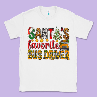 Santa's Favorite Bus Driver Classic Tee Designed By Bundleandbundleshop