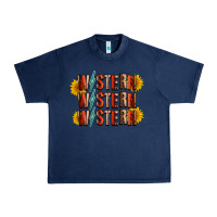 Navy western sunflower Urban Heavy Tee - RacoonDesign