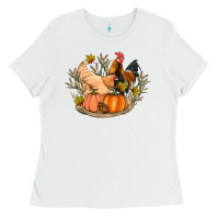 Fall Coop Animals Pumpkin Ladies Tee | Teevron