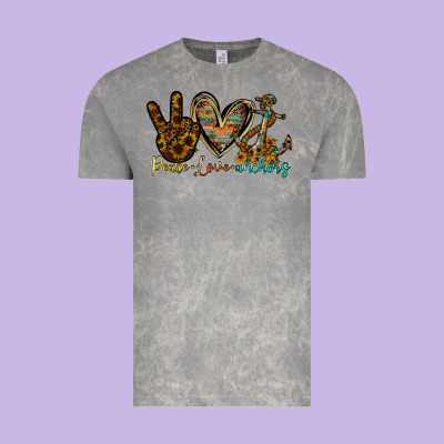 Peace Love Anchors Vintage Tee Designed By Racoondesign