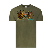 Vintage Olive peace love anchors Vintage Tee - RacoonDesign