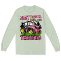 Matcha just a girl who loves tractors Long Sleeve Tee - BarkalooDesign