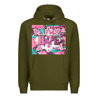 Army Green hope breast cancer Premium Hoodie - AdoDesignShop
