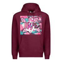 Burgundy hope breast cancer Premium Hoodie - AdoDesignShop