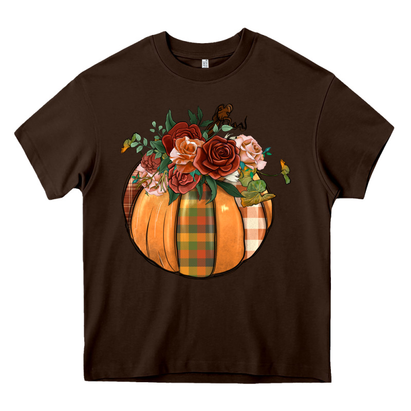 Floral Pumpkin Heavy Core Tee by BundleAndBundleShop | Teevron
