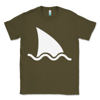 Army Green shark fin Classic Tee - DesigneFamous