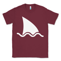 Burgundy shark fin Classic Tee - DesigneFamous