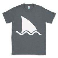 Charcoal Heather shark fin Classic Tee - DesigneFamous