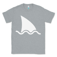 Heather Grey shark fin Classic Tee - DesigneFamous