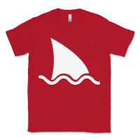 Red shark fin Classic Tee - DesigneFamous