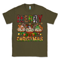 Army Green merry christmas with cupcake bbs Classic Tee - BundleAndBundleShop