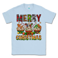Dusty Blue merry christmas with cupcake bbs Classic Tee - BundleAndBundleShop