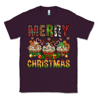 Plum merry christmas with cupcake bbs Classic Tee - BundleAndBundleShop