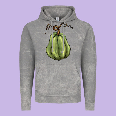 Gourd Green Pumpkin Vintage Hoodie Designed By Barkaloodesign