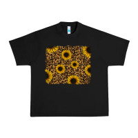 Black leopard sunflowers background Urban Heavy Tee - RanaPortraitStore