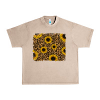 French Oak leopard sunflowers background Urban Heavy Tee - RanaPortraitStore