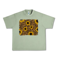 Oil Green leopard sunflowers background Urban Heavy Tee - RanaPortraitStore