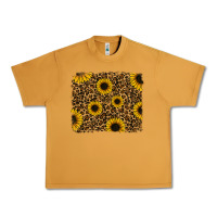 Peanut Butter leopard sunflowers background Urban Heavy Tee - RanaPortraitStore