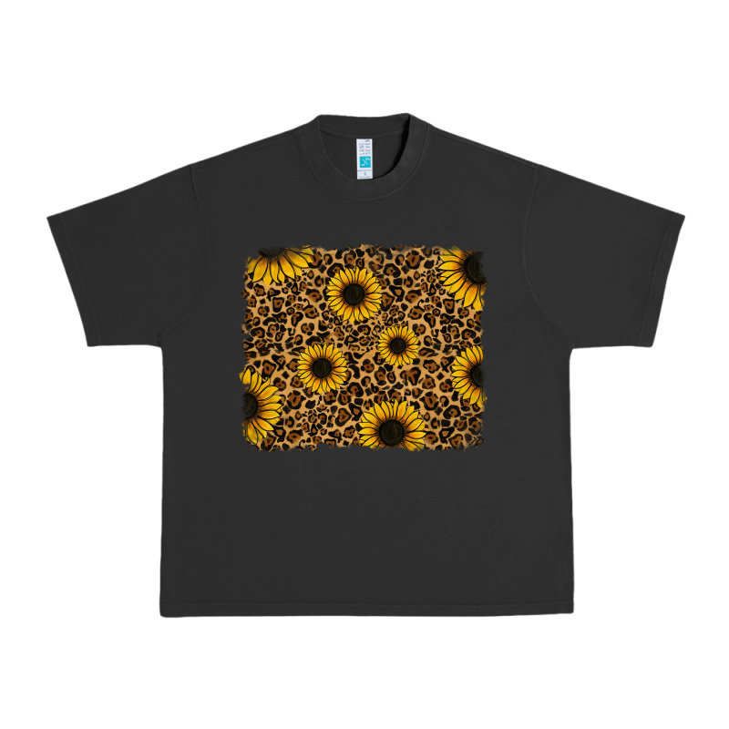 Leopard Sunflowers Background Urban Heavy Tee by RanaPortraitStore | Teevron