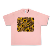 Salmon leopard sunflowers background Urban Heavy Tee - RanaPortraitStore