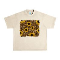 Sandshell leopard sunflowers background Urban Heavy Tee - RanaPortraitStore