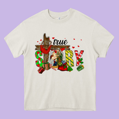 True Story Holy Family Heavy Core Tee Designed By Fadigitalartstudio