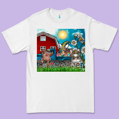 Happy Easter Premium Tee Designed By Cowhidedigitalart