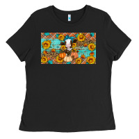 Black Fall cow Ladies Tee - Artiststas