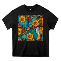 Black western cowboy boot seamless pattern Heavy Core Tee - BundleAndBundleShop