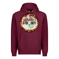 Burgundy santa's favorite custom medical occupation Premium Hoodie - AdoDesignShop