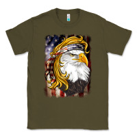 Army Green american mullet   eagle Classic Tee - BarkalooDesign