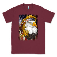 Burgundy american mullet   eagle Classic Tee - BarkalooDesign