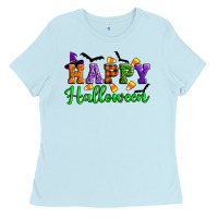 Baby Blue Happy halloween Ladies Tee - Artiststas