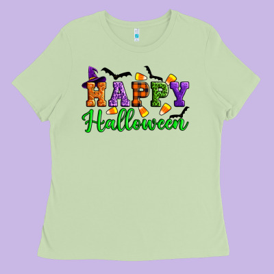 Happy Halloween Ladies Tee Designed By Artiststas