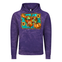 Cloud Purple fall pumpkins and sunflowers heart Vintage Hoodie - BarkalooDesign