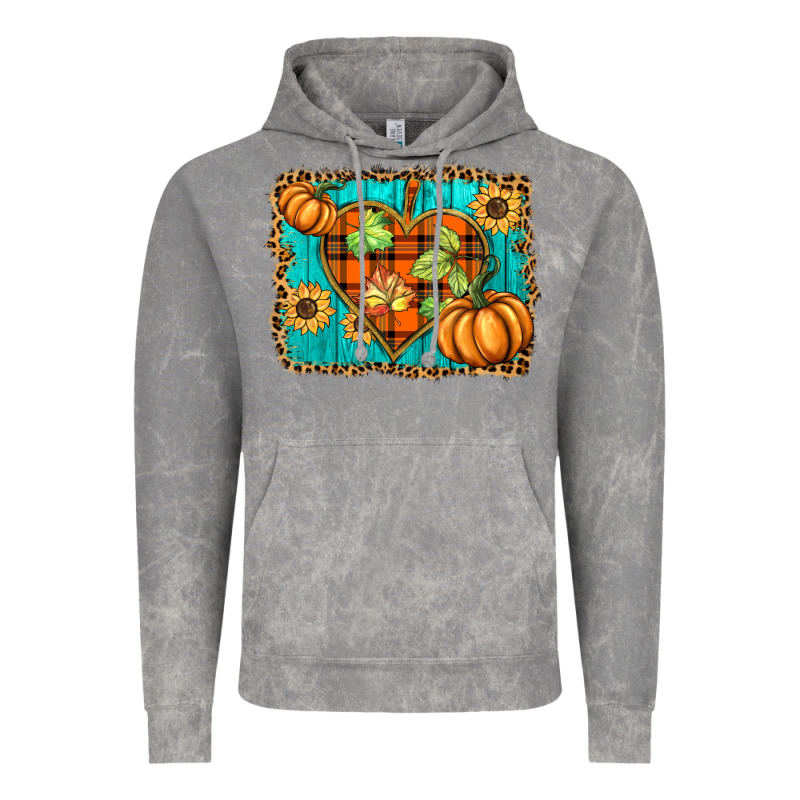 Fall Pumpkins And Sunflowers Heart Vintage Hoodie by BarkalooDesign | Teevron