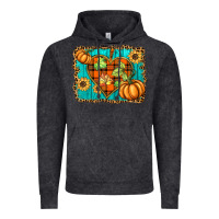 Vintage Black fall pumpkins and sunflowers heart Vintage Hoodie - BarkalooDesign