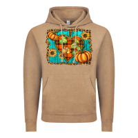 Vintage Coffee fall pumpkins and sunflowers heart Vintage Hoodie - BarkalooDesign