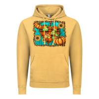 Vintage Mustard fall pumpkins and sunflowers heart Vintage Hoodie - BarkalooDesign