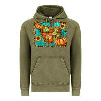 Vintage Olive fall pumpkins and sunflowers heart Vintage Hoodie - BarkalooDesign