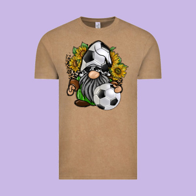 Soccer Gnome Vintage Tee Designed By Racoondesign