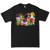 Black Halloween Western Boo Coffee Cups Premium Tee - CowhideDigitalArt