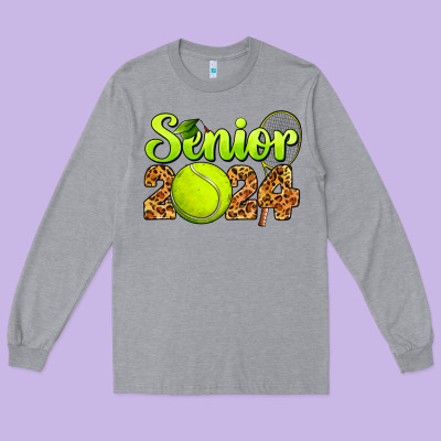 Tennis Senior 2024 Long Sleeve Tee Designed By Barkaloodesign
