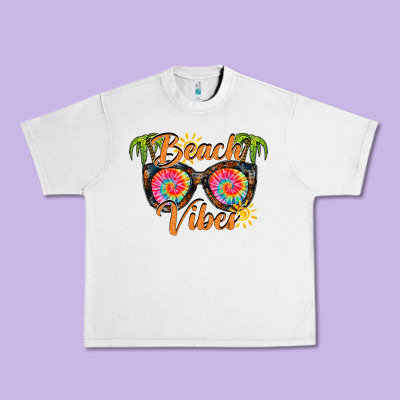 Beach Vibes Urban Heavy Tee Designed By Racoondesign