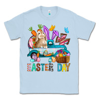 Dusty Blue Easter Day With Truck Classic Tee - BundleAndBundleShop