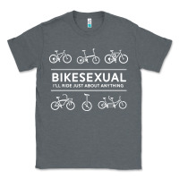 Charcoal Heather bikesexual   cyclist bicycle biking bike cycling t shirt tee gift Classic Tee - DesigneFamous