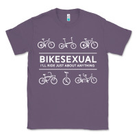 Lavender bikesexual   cyclist bicycle biking bike cycling t shirt tee gift Classic Tee - DesigneFamous