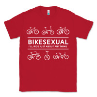 Red bikesexual   cyclist bicycle biking bike cycling t shirt tee gift Classic Tee - DesigneFamous